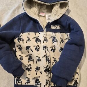 Marvel Kids Navy and Cream Superhero Hoodie